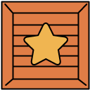bookmark crate filled outline icon