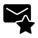 bookmark mail glyph Icon