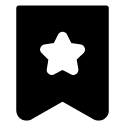 bookmark star glyph Icon