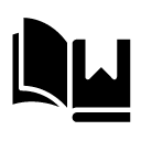 bookmarked book 1 glyph Icon