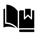 bookmarked book 2 glyph Icon