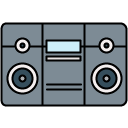 boombox filled outline Icon