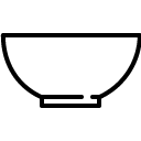 bowl line icon