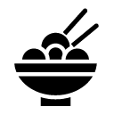 bowl of dumplings glyph icon