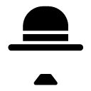 bowler hat glyph Icon