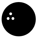 bowling ball glyph Icon