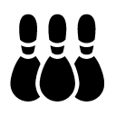 bowling pins glyph Icon