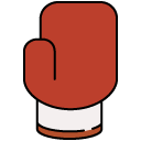 boxing glove filled outline icon