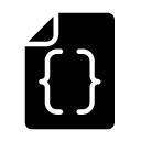 brackets file glyph Icon