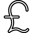 british pound line icon