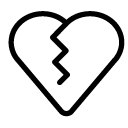 broken heart line Icon