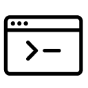 browser coding line Icon