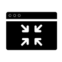 browser minimize glyph Icon