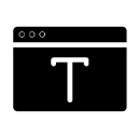 browser text glyph Icon