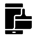 brush smartphone glyph Icon