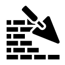 build wall glyph Icon