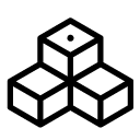 building blocks line Icon