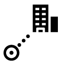 building location glyph Icon