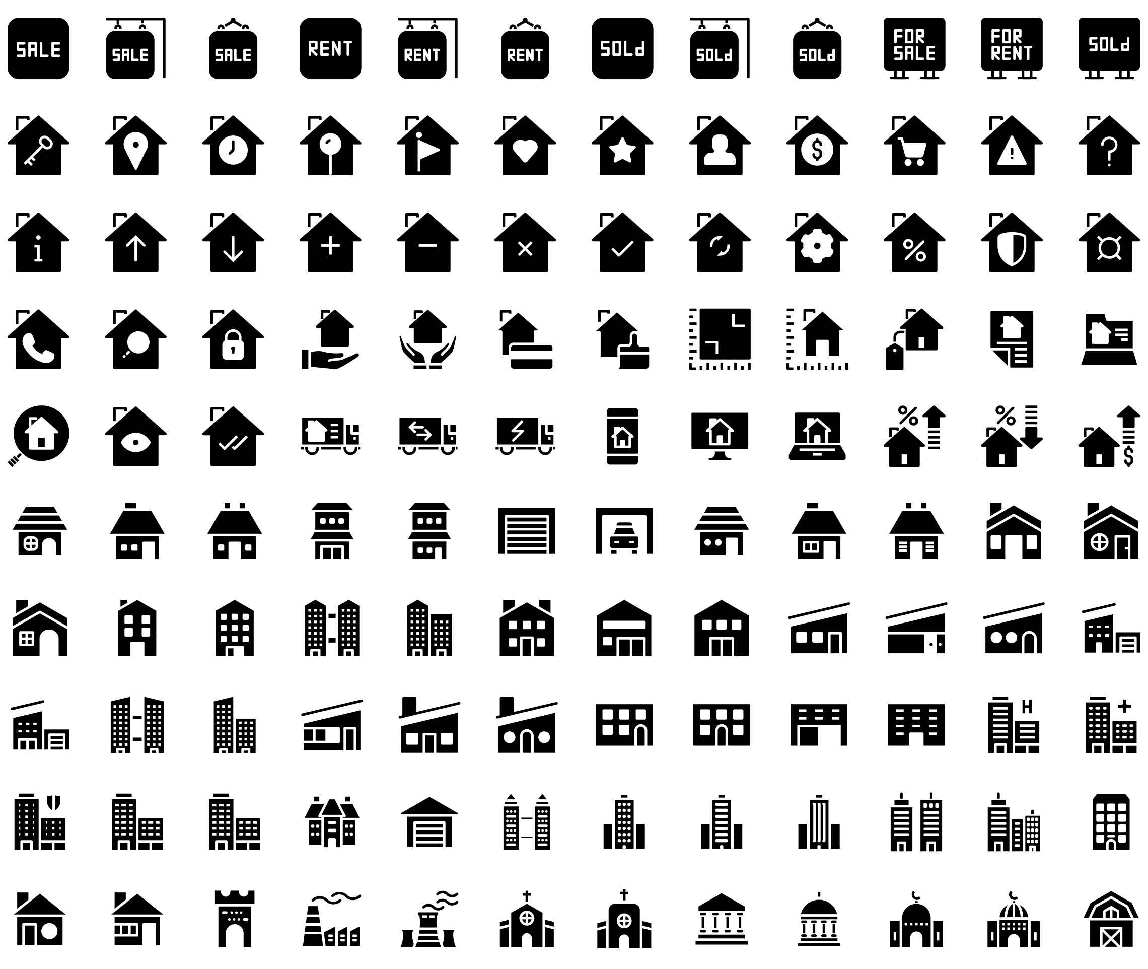 buildings-and-property-glyph-icons-preview