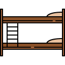 bunkbeds filled outline icon