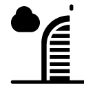 burj el arab glyph Icon