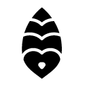 burning heart glyph Icon