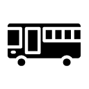 bus transportation glyph Icon