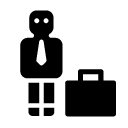 business man glyph Icon