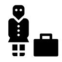 business woman glyph Icon