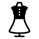 buttoned dress glyph Icon