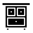 cabinet with drawer glyph Icon