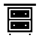 cabinet with drawers glyph Icon