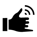 call hand gesture glyph Icon