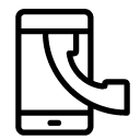 call smartphone line Icon