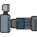 camera flash lense filled outline Icon