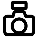 camera flash line Icon