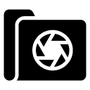 camera folder glyph Icon