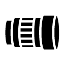 camera lens glyph Icon