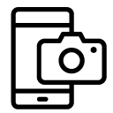 camera smartphone line Icon