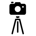 camera tripod glyph Icon