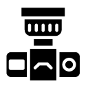 camera with lens glyph Icon