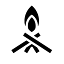 campfire glyph Icon