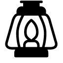 camping lantern glyph Icon