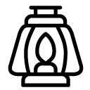 camping lantern line Icon