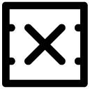 cancel crate line icon