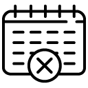 cancel schedule solid icon