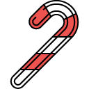 candy cane line icon