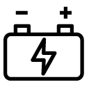 car battery line Icon
