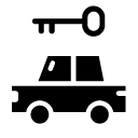 car key glyph Icon