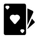 cards of hearts glyph Icon